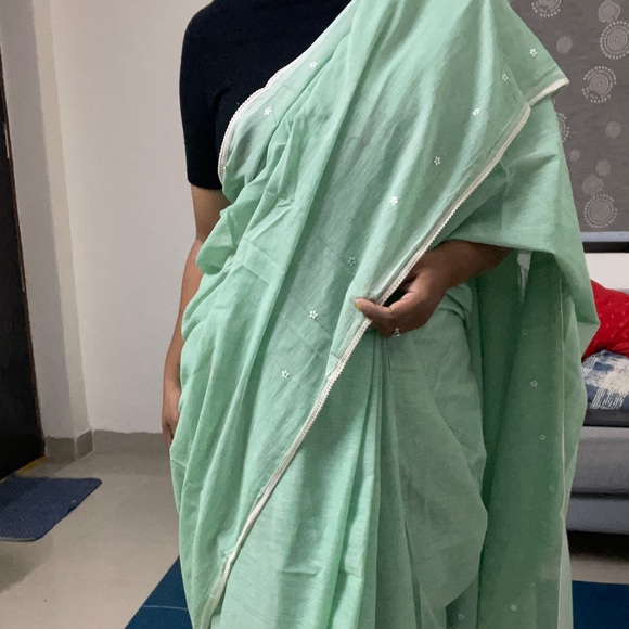Other - A beautiful mint green cotton saree